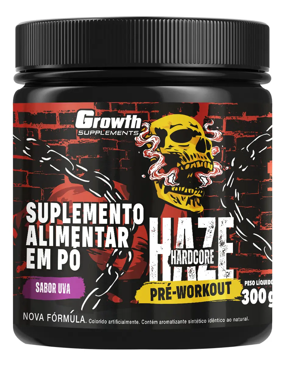 GROWTH SUPLIMENTO HAZE HARDCORE PRE-WORKOUT - 1