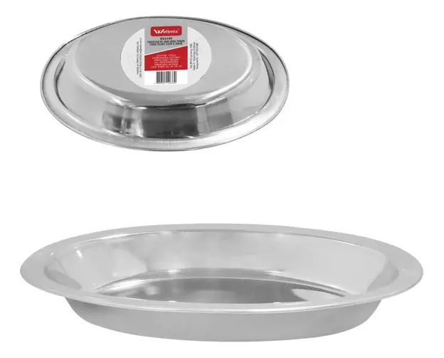 Kit 12 Travessas Inox Funda Oval 24cm Arroz Restaurante Ino - 1