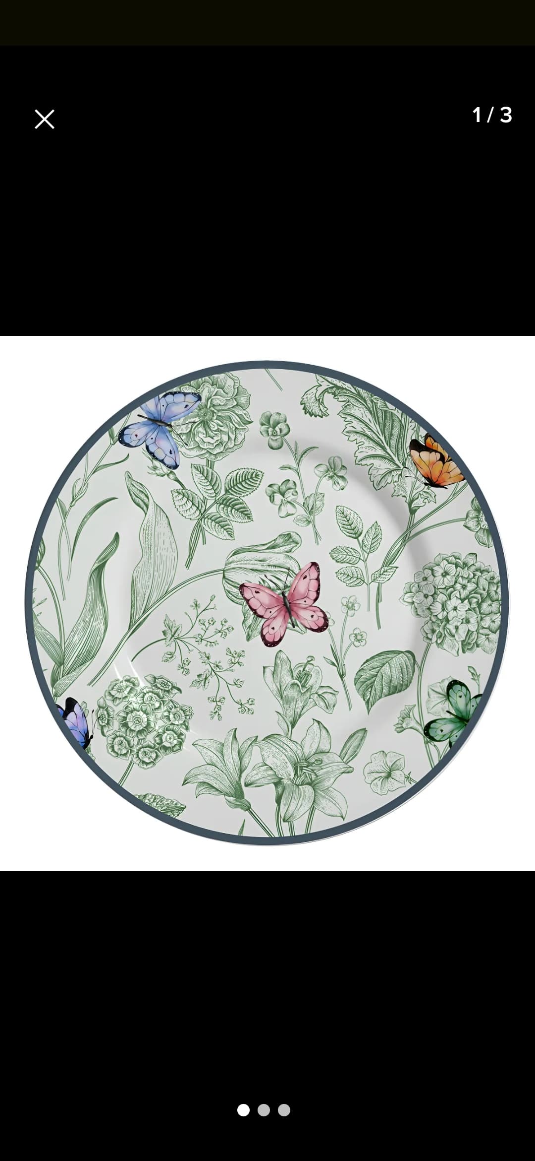 Conjunto De Pratos Rasos Encanto 5 Unidades - Alleanza Branco Florido - 1