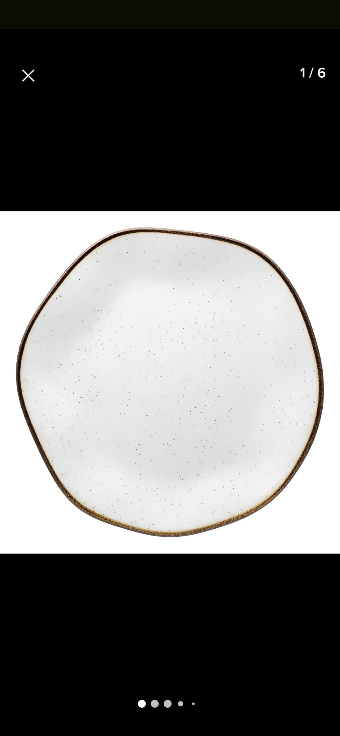 Conjunto De 5 Pratos Sobremesa 21,5cm Ryo Maresia Branco/marrom - 1