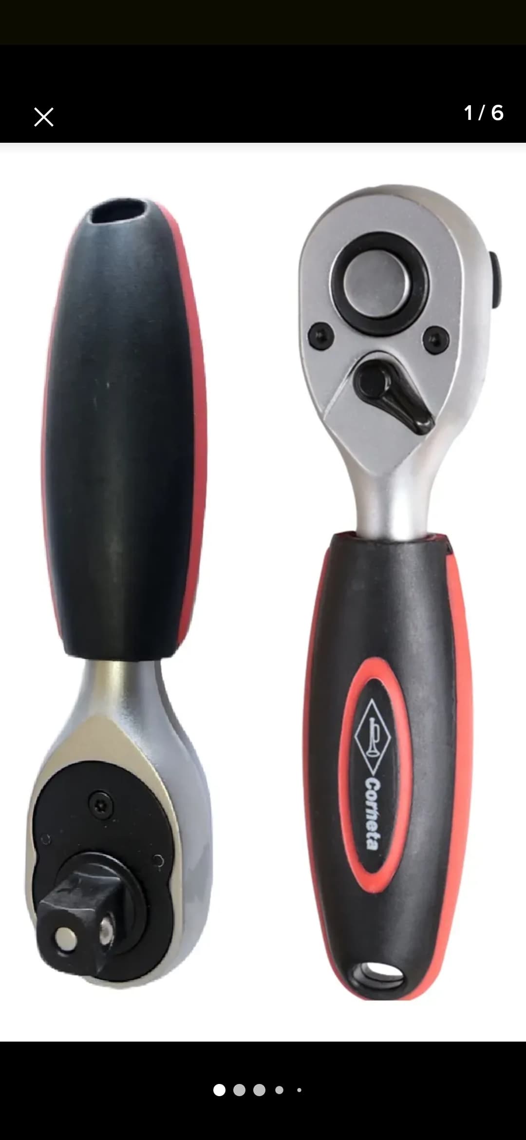 Chave Catraca Reversível 1/2 Corneta Cromo Vanádio 25cm 72 Dentes - 2