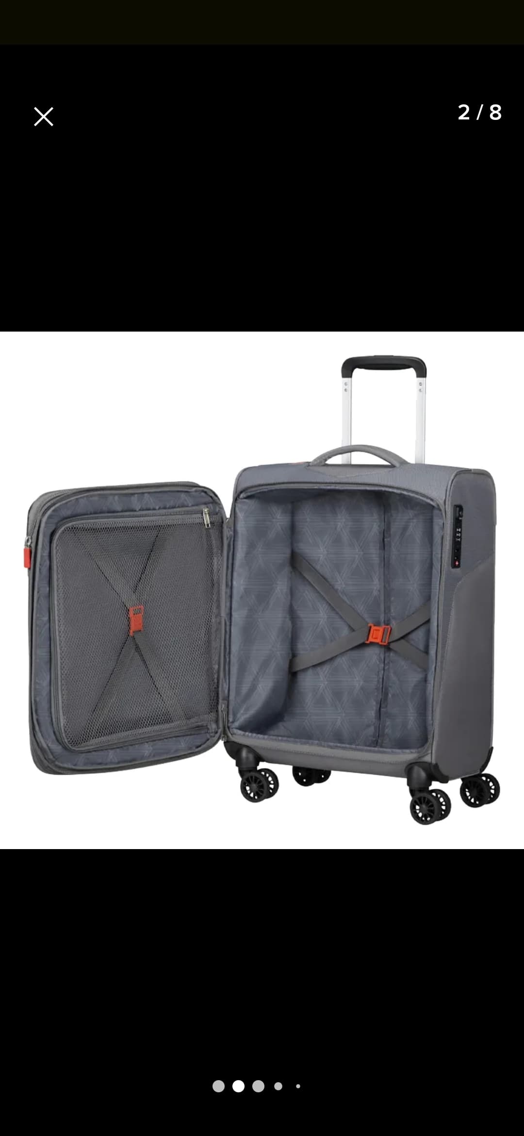 Mala De Viagem Summerfunk American Tourister Media Cinza Liso TAMANHO 69X45X29 CM - 2