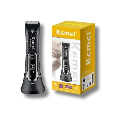 Máquina Kemei Km-1845 Cerâmica Sem Fio Recarregável Preto 127/220v - 4