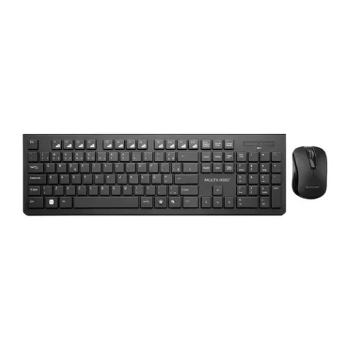 Combo Teclado e Mouse Sem Fio Multilaser CS400 USB 2.4GHz Preto para PC e Notebook - 4