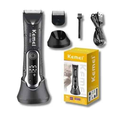 Máquina Kemei Km-1845 Cerâmica Sem Fio Recarregável Preto 127/220v - 1
