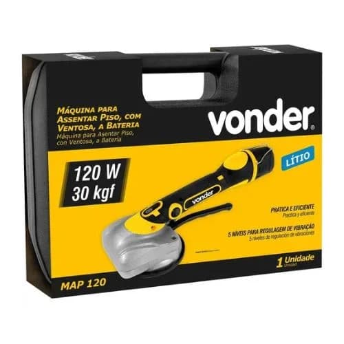 Máquina De Assentar Piso Vonder Map120 Cor Amarelo/preto 12v 120w 127/220v - 2