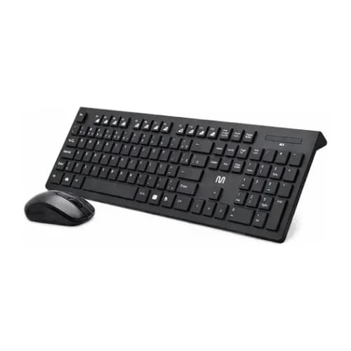 Combo Teclado e Mouse Sem Fio Multilaser CS400 USB 2.4GHz Preto para PC e Notebook - 1