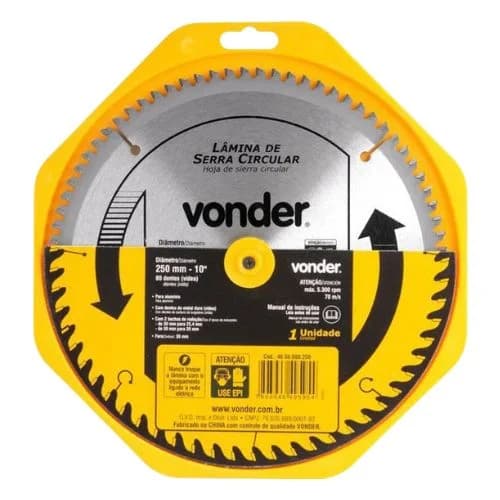 lâmina de serra circular vonder 250mm 48 dentes - 4