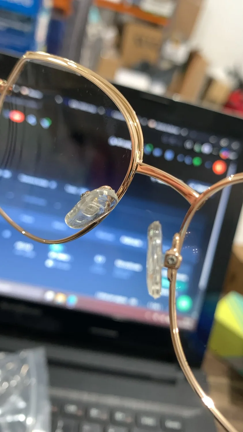 Óculos Feminino Dourado HJ CILOLO com Lentes Sem Grau + Estojo e Acessórios - 10