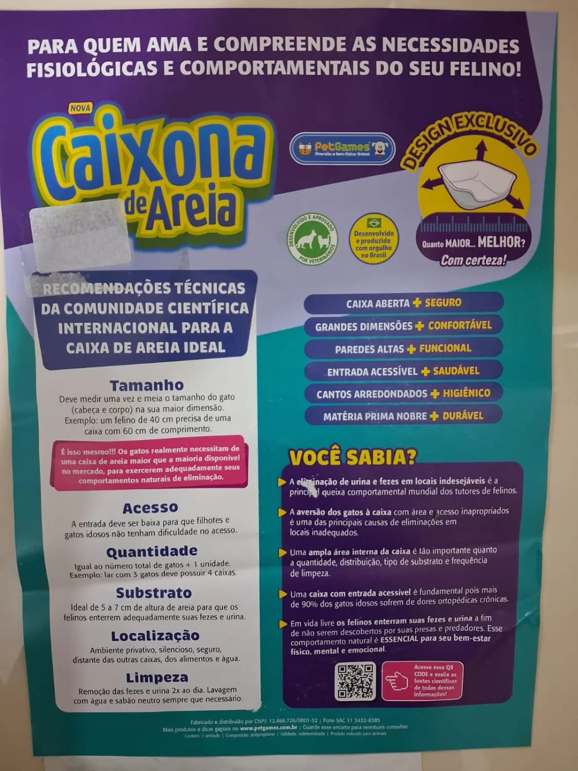 Caixona de Areia Pet Games Grande para Gatos 62x50x20cm – Bege - 4