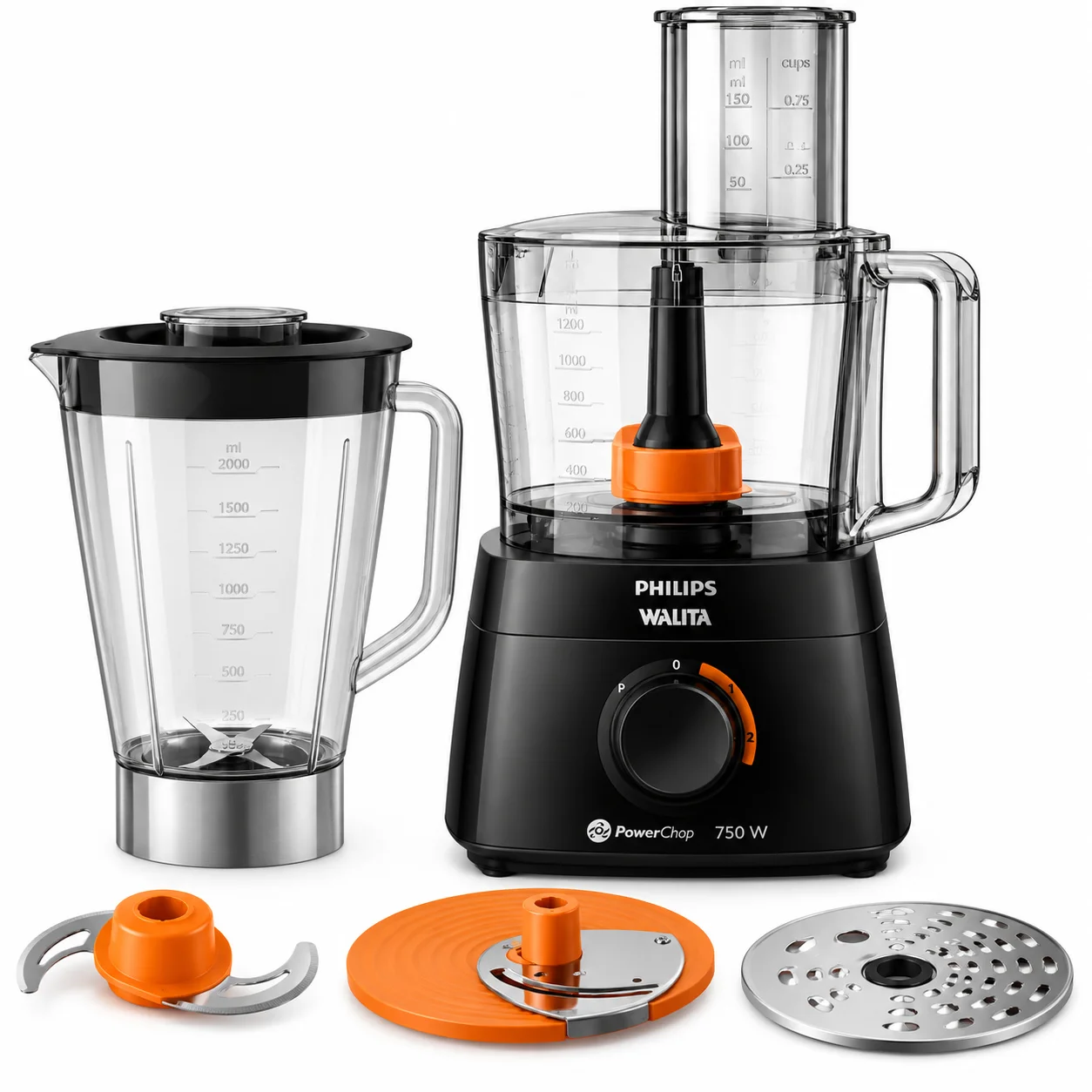 Processador Philips Walita PowerChop RI7301 750W 1,5L 4 Acessórios 220V - 2
