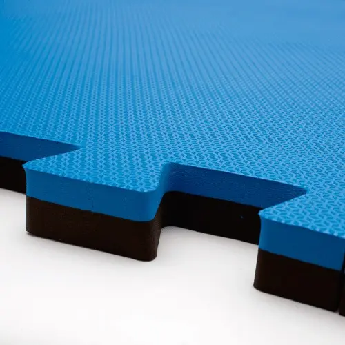 Kit 6 Tatames Tapetes Eva Bicolor Azul Com Preto 50x50x3cm - 2