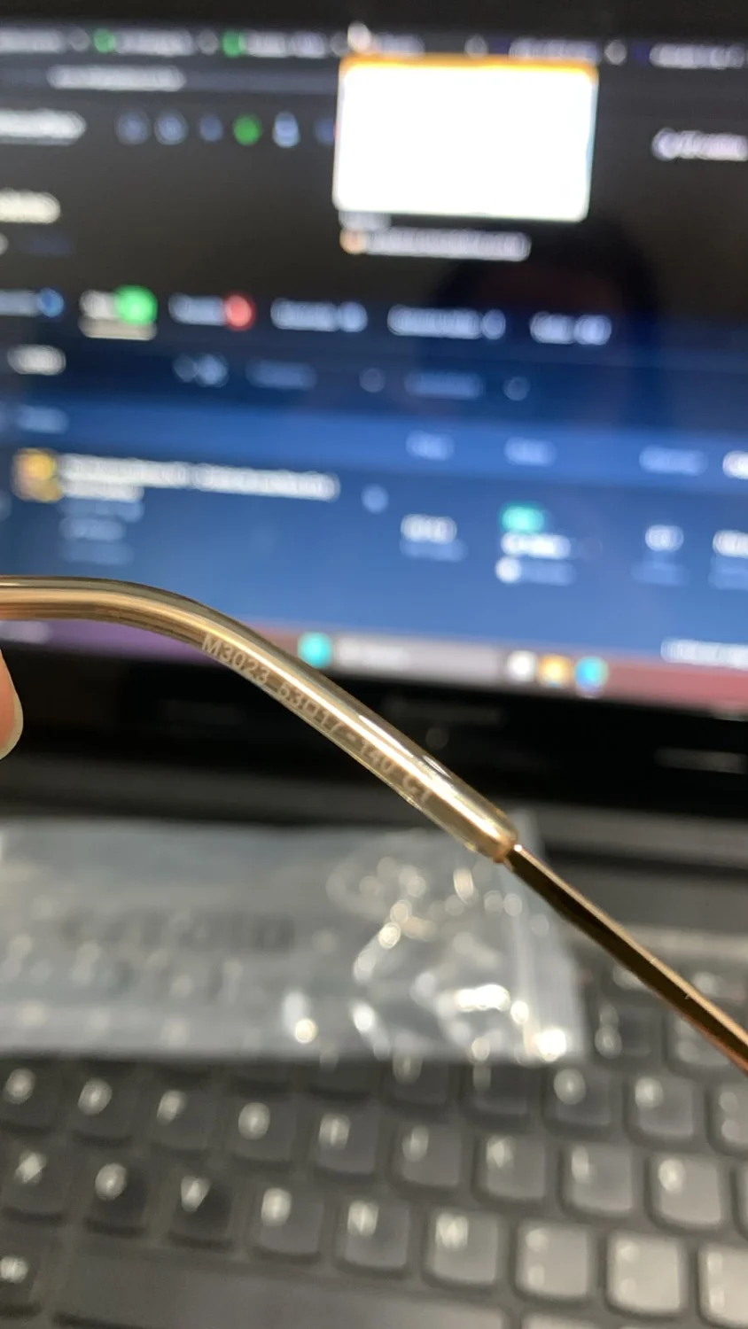 Óculos Feminino Dourado HJ CILOLO com Lentes Sem Grau + Estojo e Acessórios - 11
