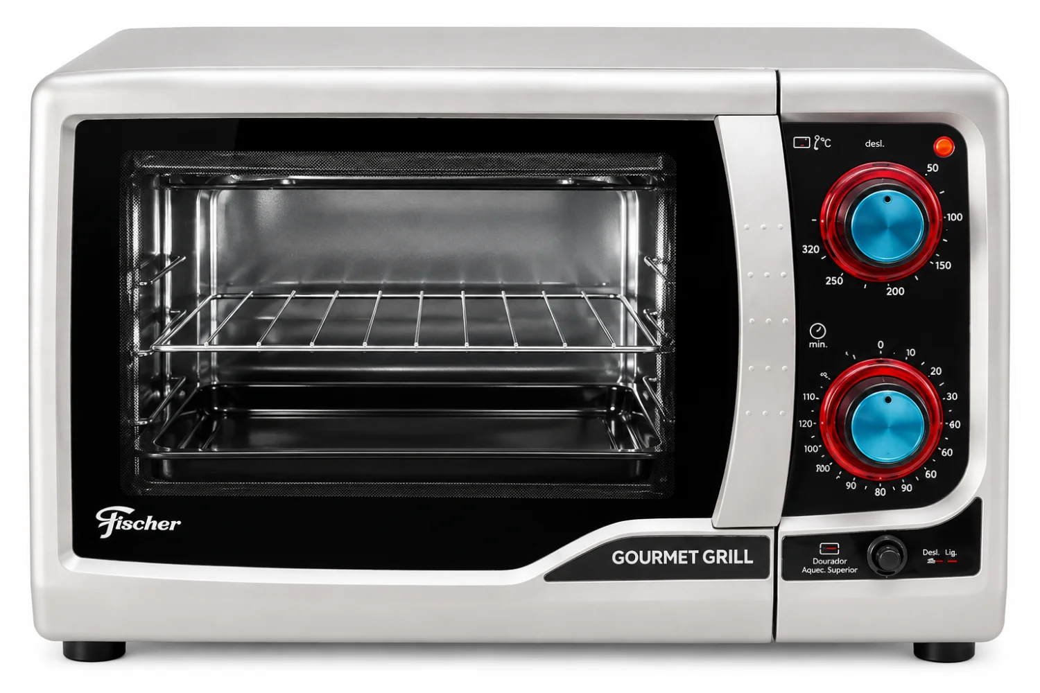 Forno Elétrico Fischer Gourmet Grill 44L 1775W 127V Prata - com avaria - 2