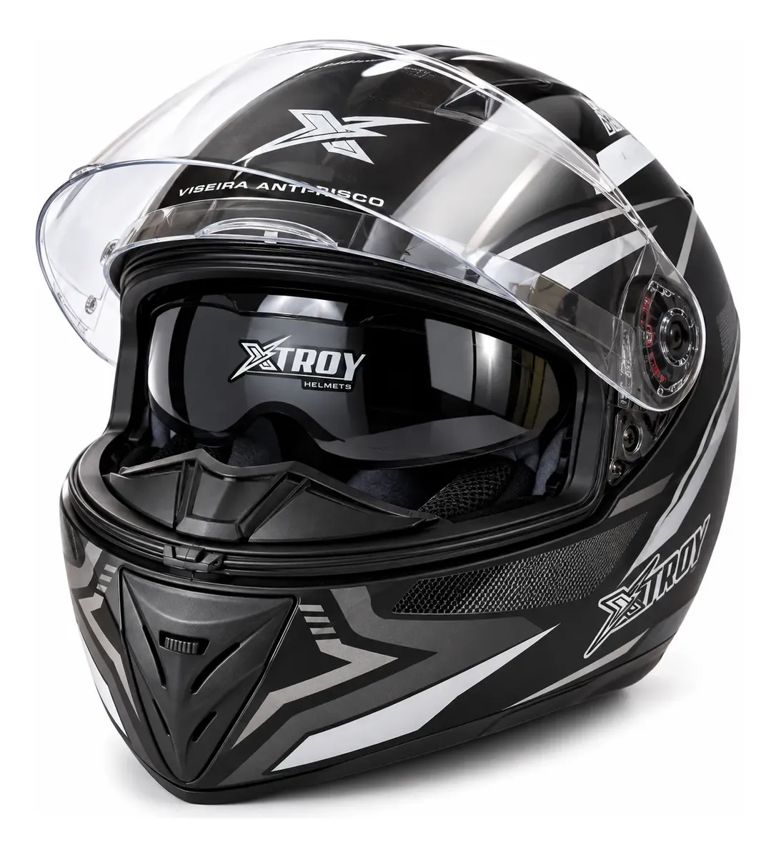 🏍️ Kit Casal: 2 Capacetes X-Troy + 2 Intercomunicadores Bluetooth - 6