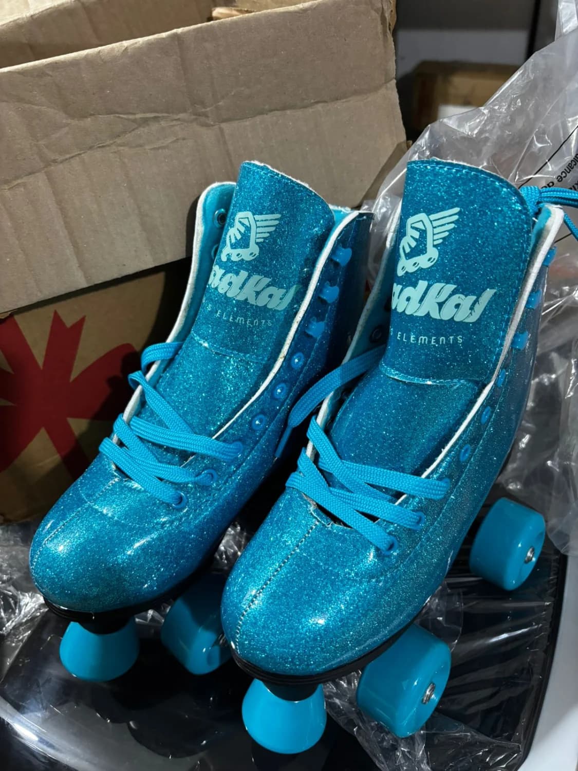Patins Azul com brilho - 1