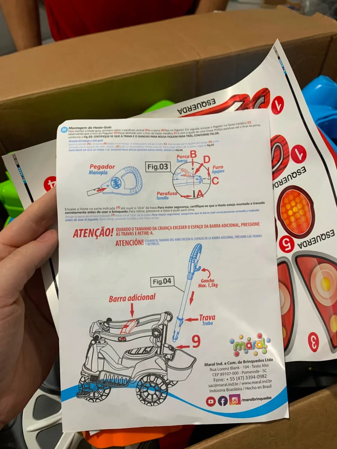Triciclo Infantil Maral Avespa Passeio e Pedal com Haste 1 a 3 Anos - 4