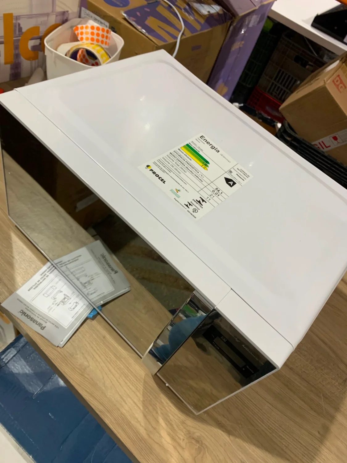 Micro-ondas Panasonic NN-ST27LWRUN 21L Branco Espelhado 127V – Com Avaria - 8
