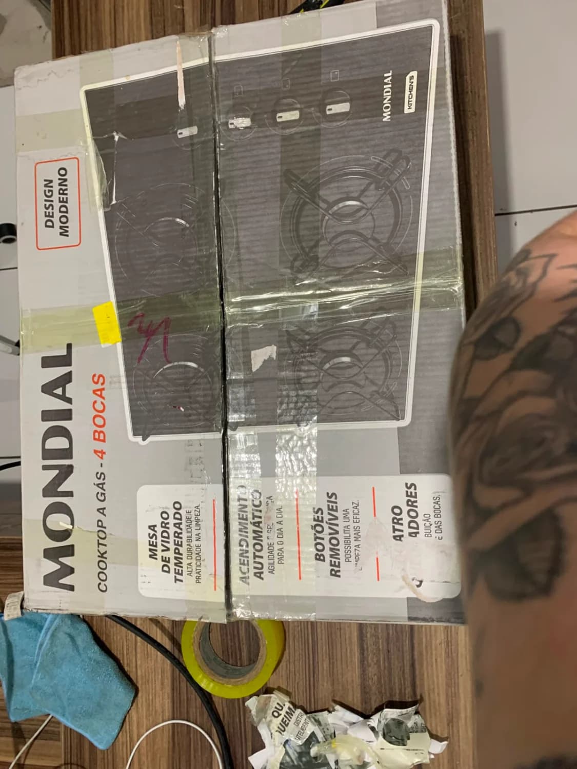 Cooktop a Gás Mondial CTG-01 4 Bocas Vidro Preto Bivolt - 6