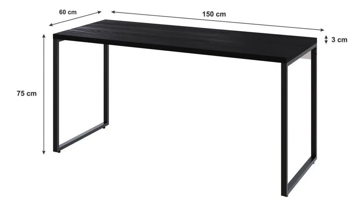 Mesa Kuadra Office 150X60X75cm - 4