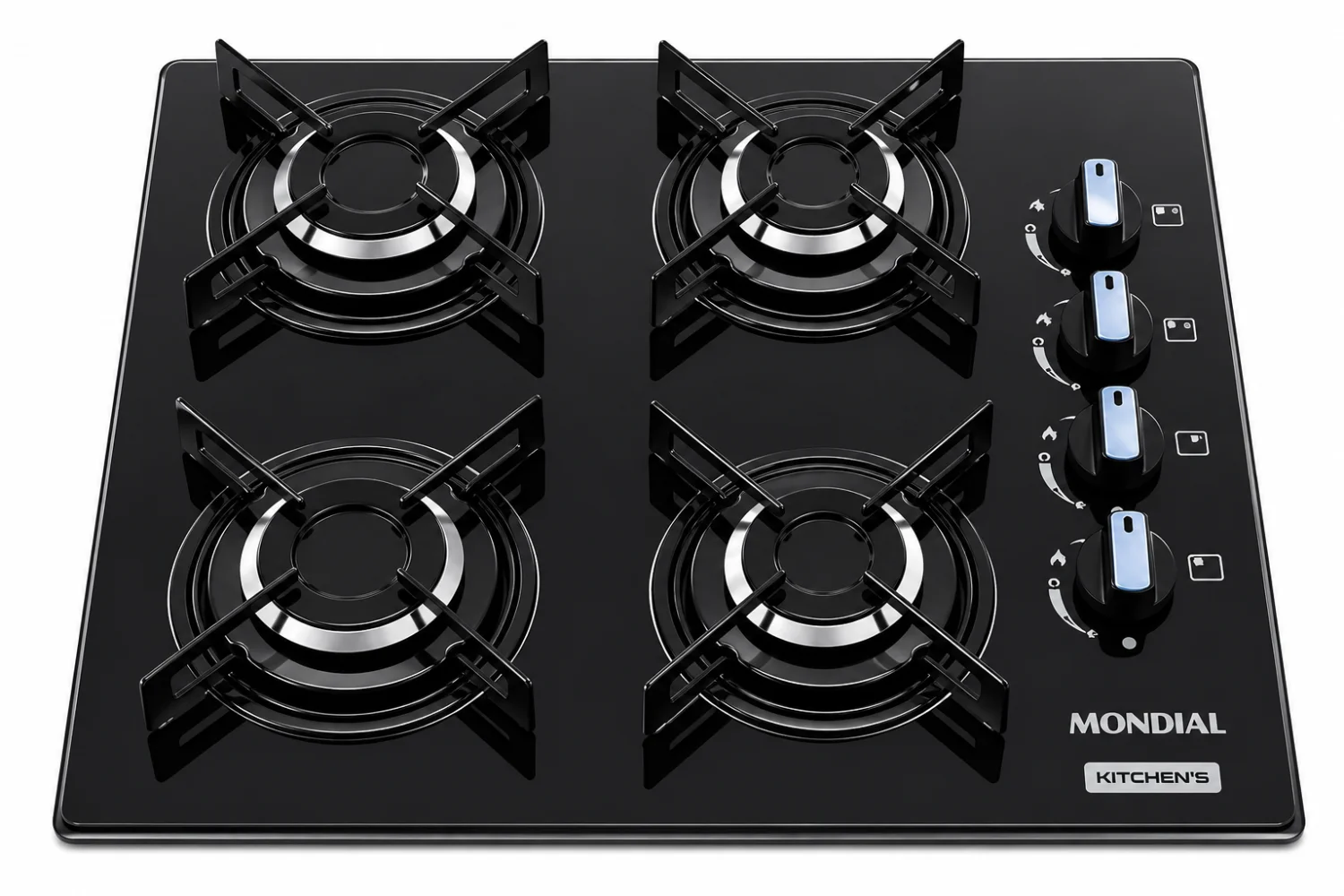Cooktop a Gás Mondial CTG-01 4 Bocas Vidro Preto Bivolt - 2