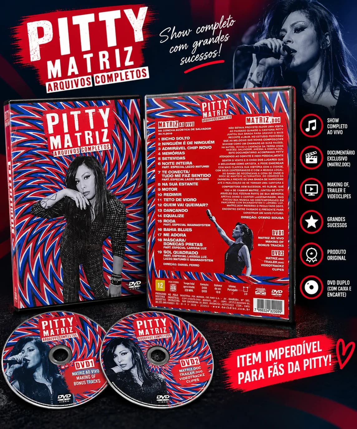 DVD Duplo Pitty – Matriz ao Vivo + Documentário - 1