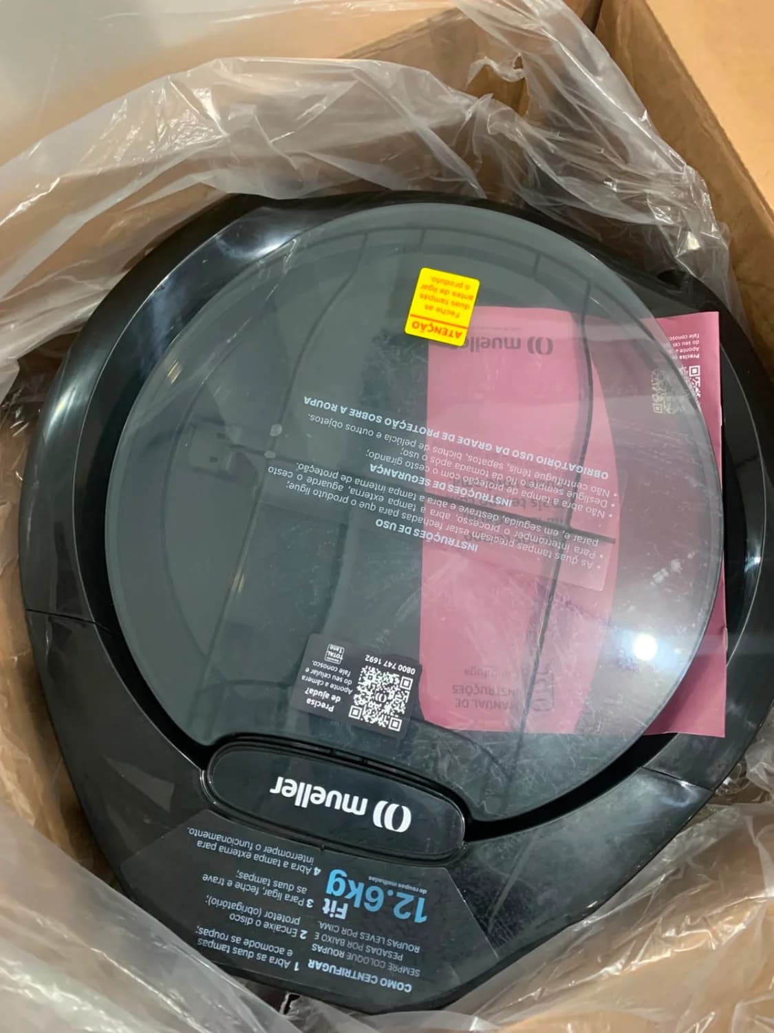 Centrífuga de Roupas Mueller Fit 12,6kg Preta 220V 182W - 8