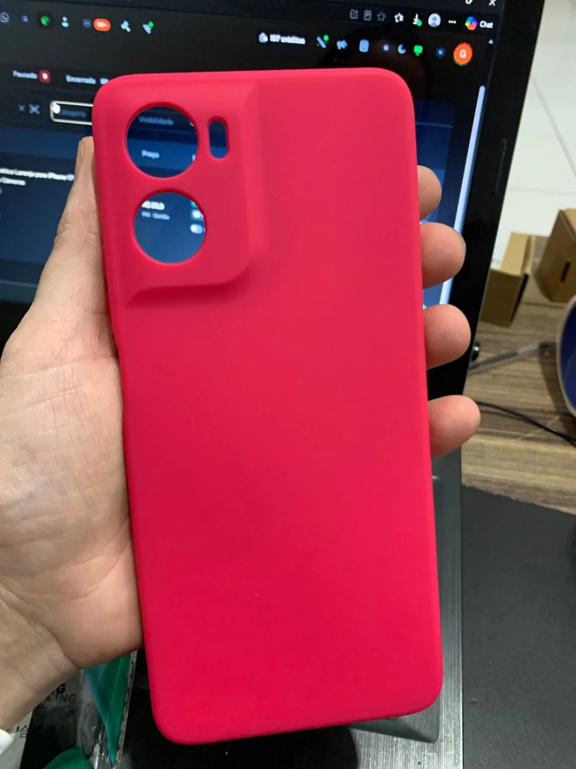 Capinha Silicone Rosa para Motorola Moto G06 – Proteção para Câmera - 2