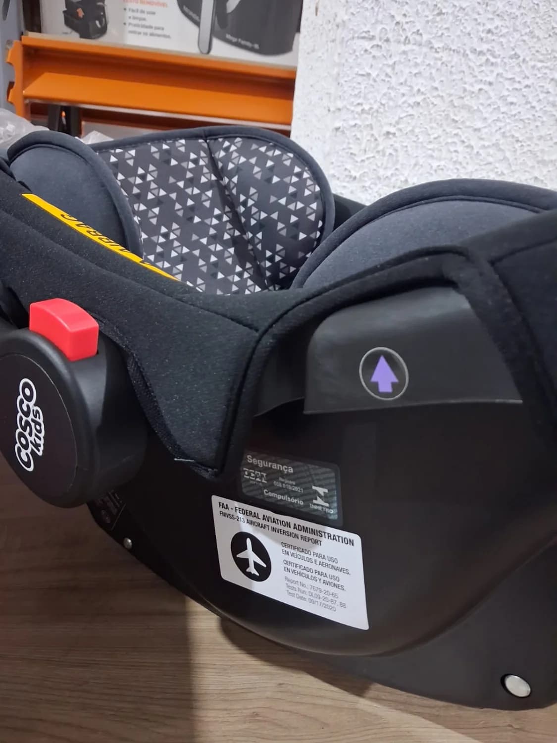 Bebê Conforto Cosco Kids Wizz Preto com Alça – Cadeirinha Infantil para Carro \ 0 a 13 kilos - 6
