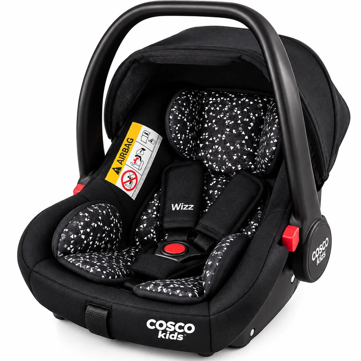 Bebê Conforto Cosco Kids Wizz Preto com Alça – Cadeirinha Infantil para Carro \ 0 a 13 kilos - 2