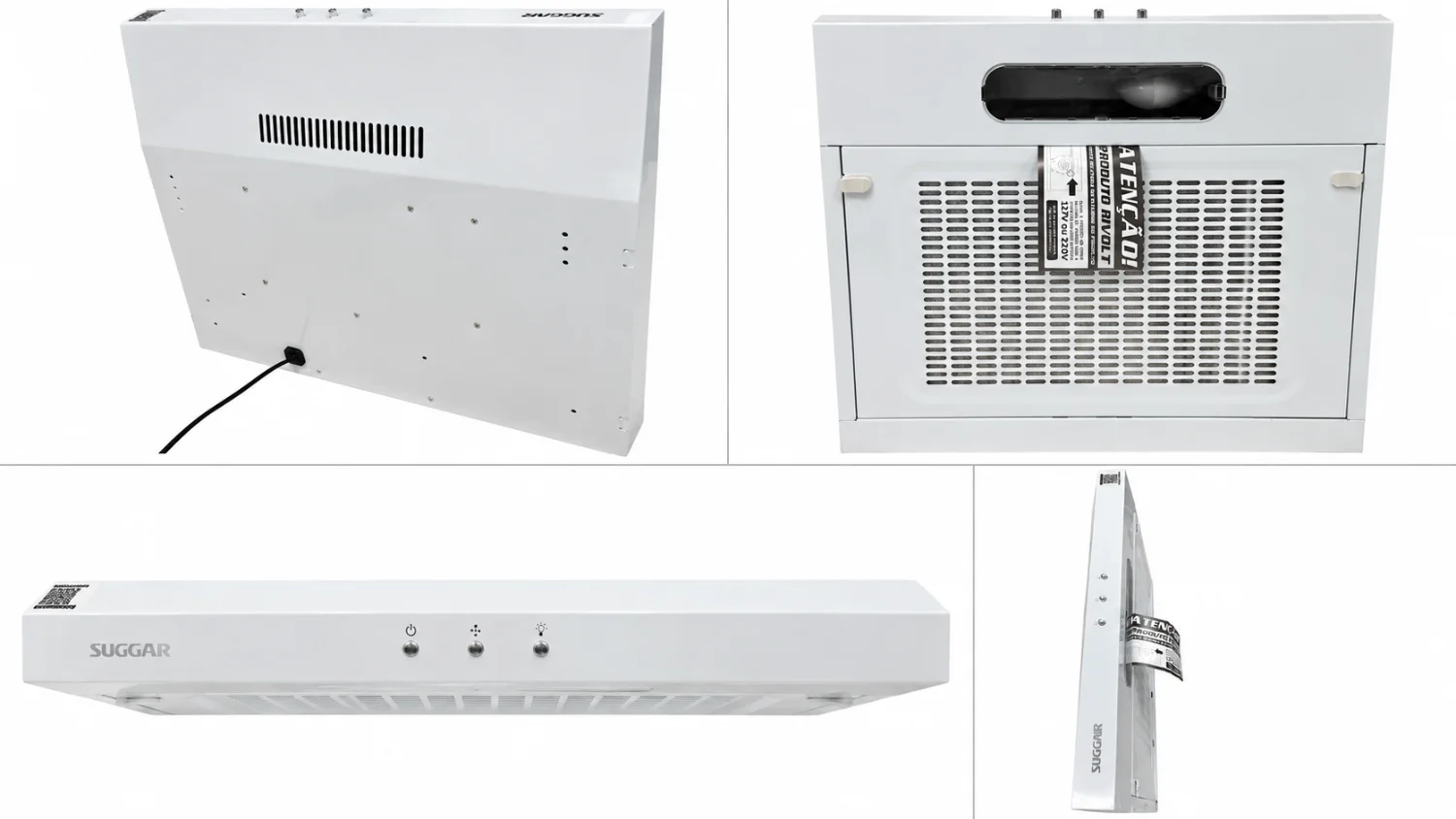 Depurador de Ar Suggar Slim 60cm DPS160BIBR 165W Bivolt Branco - 2