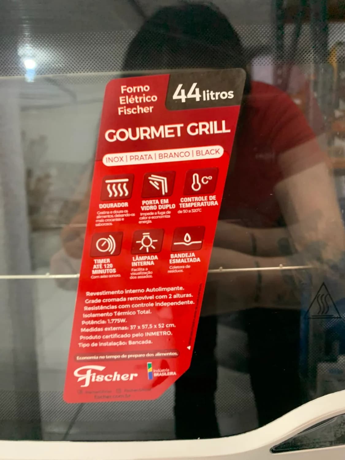 Forno Elétrico Fischer Gourmet Grill 44L 1775W 127V Prata - com avaria - 10
