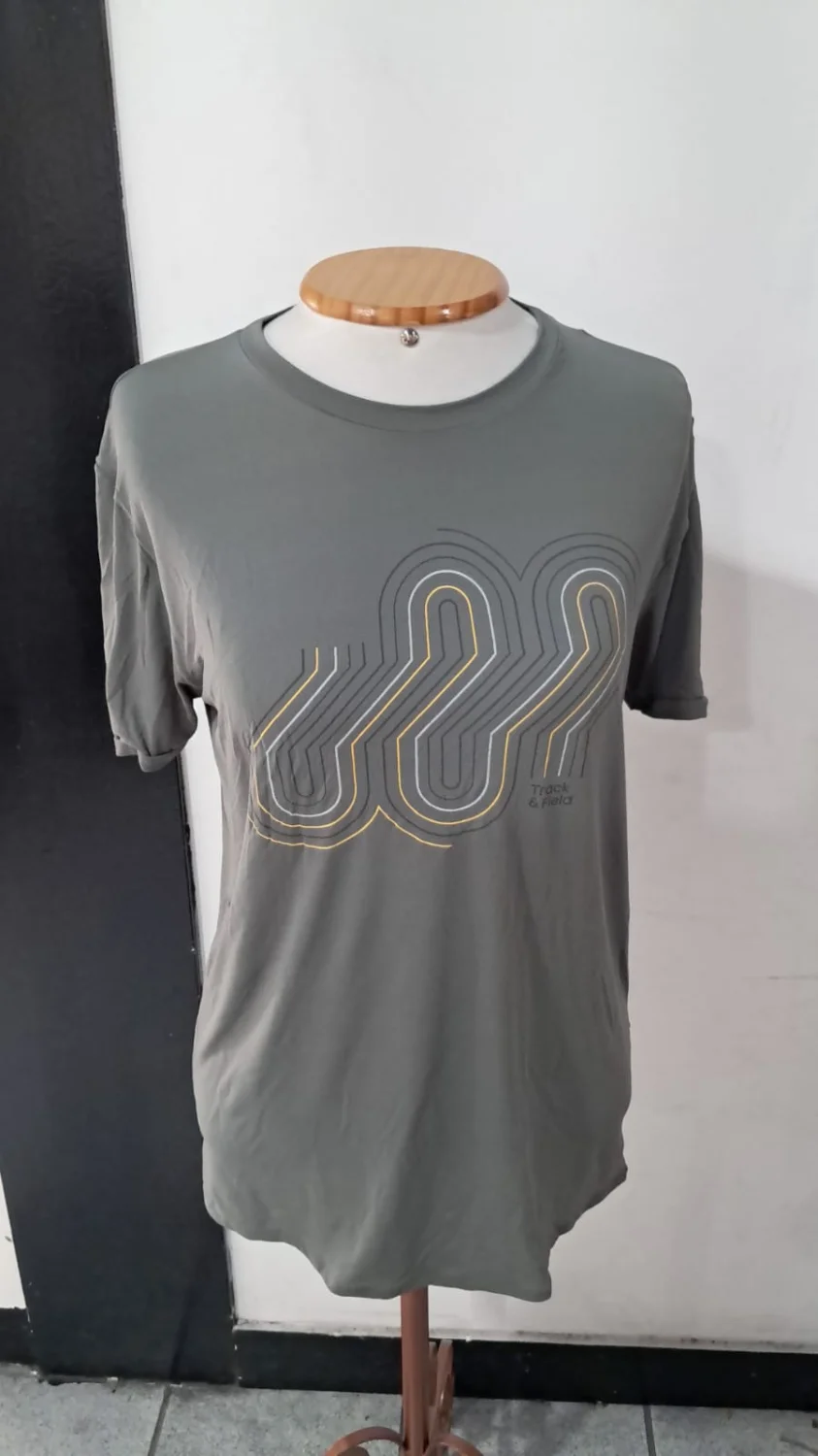CAMISETA MASCULINO MANGA CURTA THERMODRY TRAJETO VERDE DA TRACK&FIELD TAMANHO P - 1