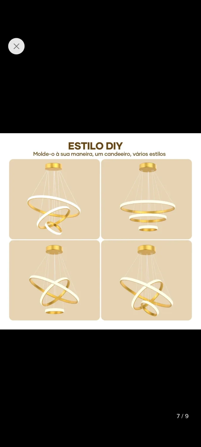 Luminária Led 3 Arcos Moderna Vários Formatos - 3