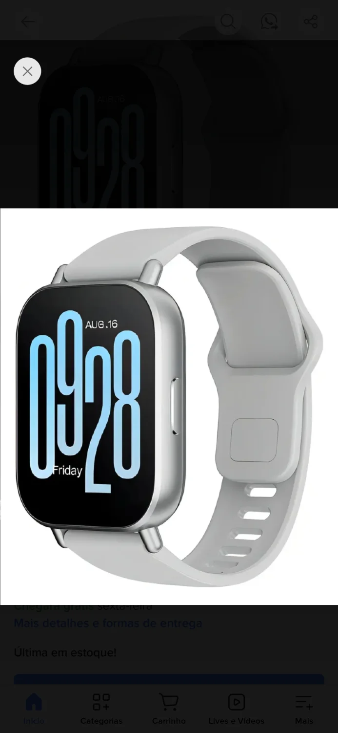 Relógio Xiaomi Redmi Watch 5 Active Global C/alexa Pulseira Pulseira Cinza - 1