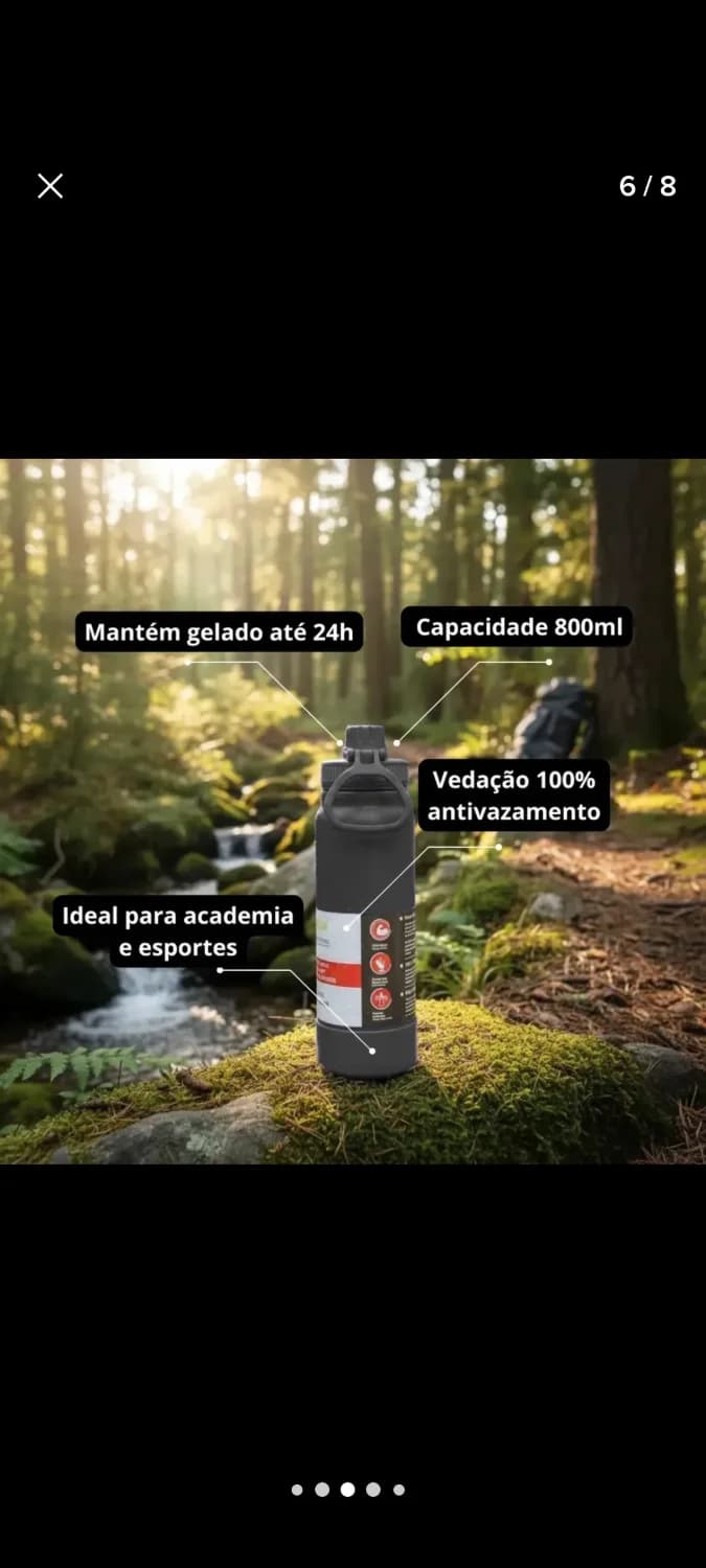Garrafa Térmica Quanto/Frio 800ml - 1
