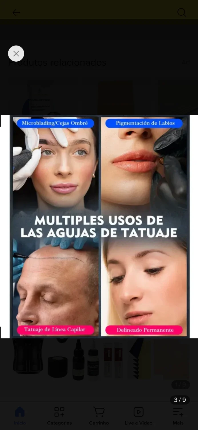 Kit Máquina Tatuagem Profissional C/20 Agulhas Para Iniciante - 3