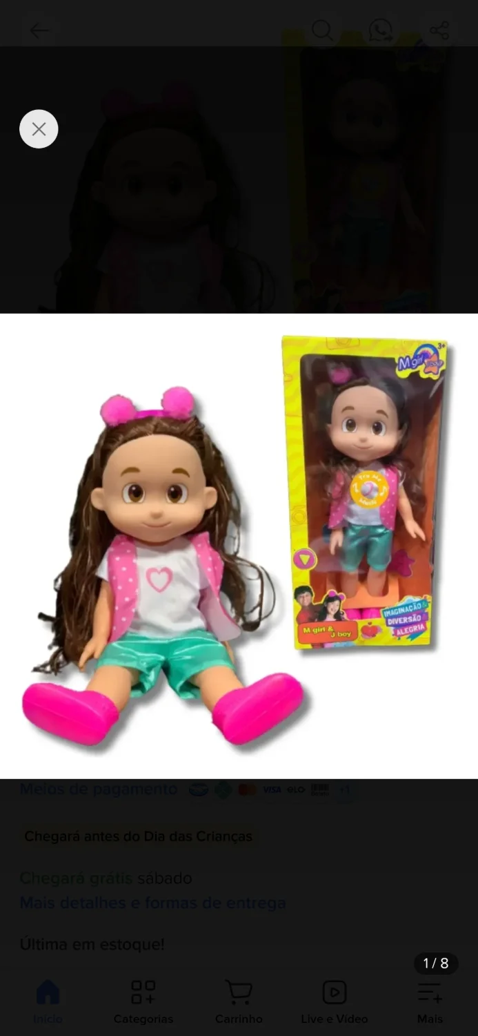 Boneca Maria Clara Youtuber Canta Musica - 1