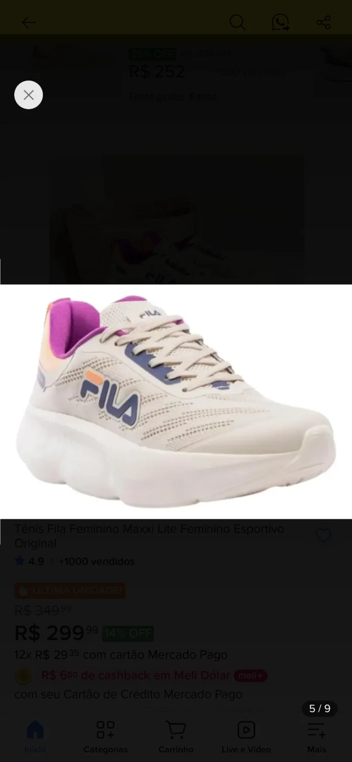Tênis Fila Feminino Maxxi Original N37 - 1