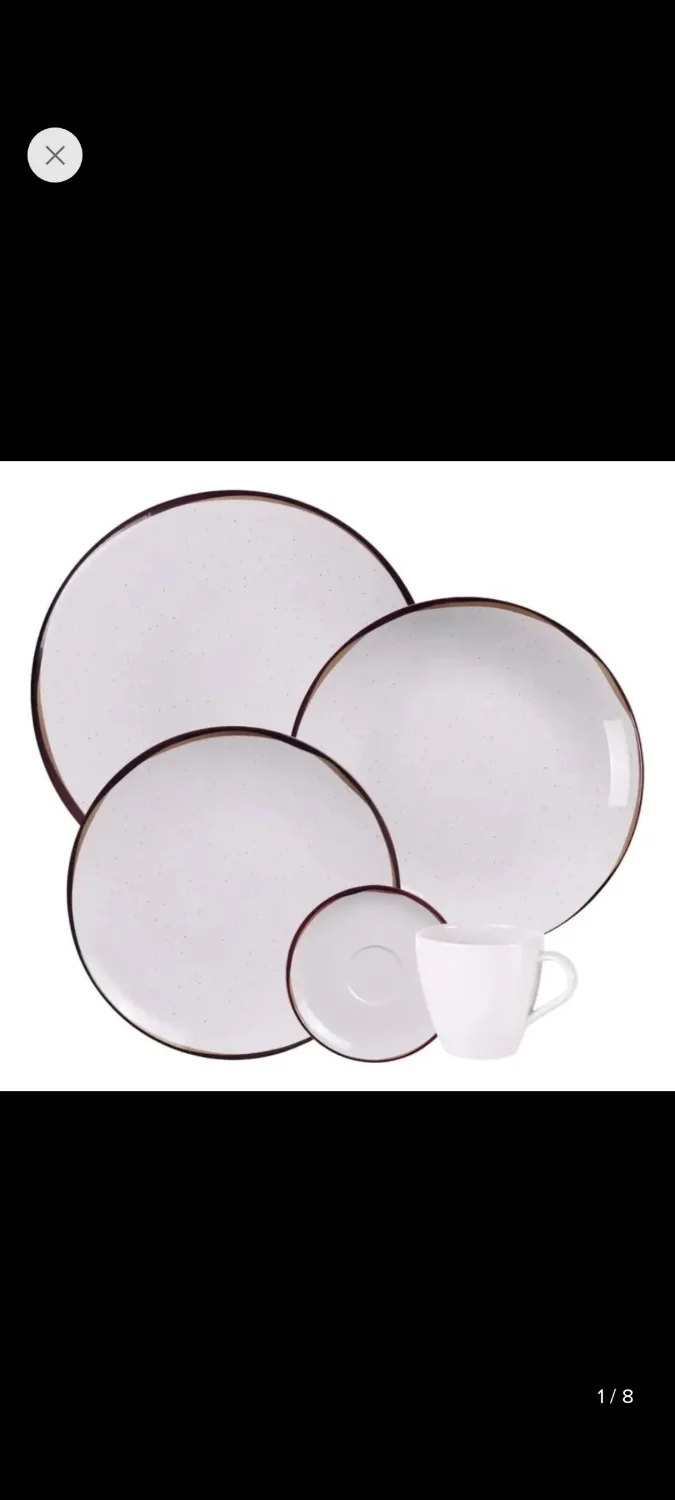 Aparelho De Jantar 20 Peças Tramontina Canyon Porcelana Jogo - 1