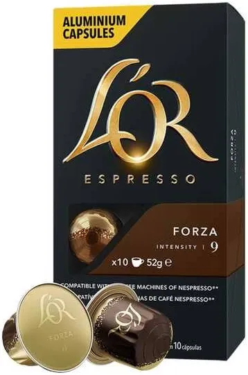 Cápsula de Café L'Or Espresso Forza 5,2g CX C/10 UN Compatível com Nespresso - 1
