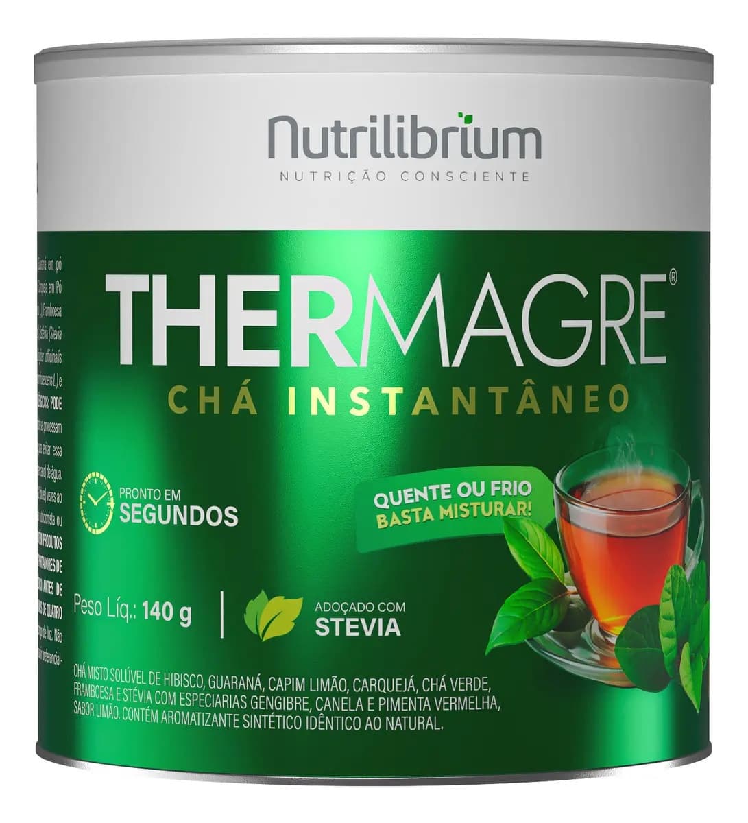 Chá Thermagre 140g Solúvel Instantâneo Nutrilibrium Preparo quente ou frio - 1