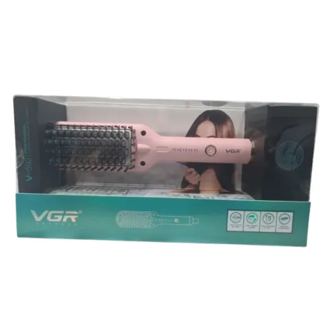 Escova Alisadora de Cabelo Profissional Vgr V-592 Bivolt 220°c 59w Cor Rosa - 2