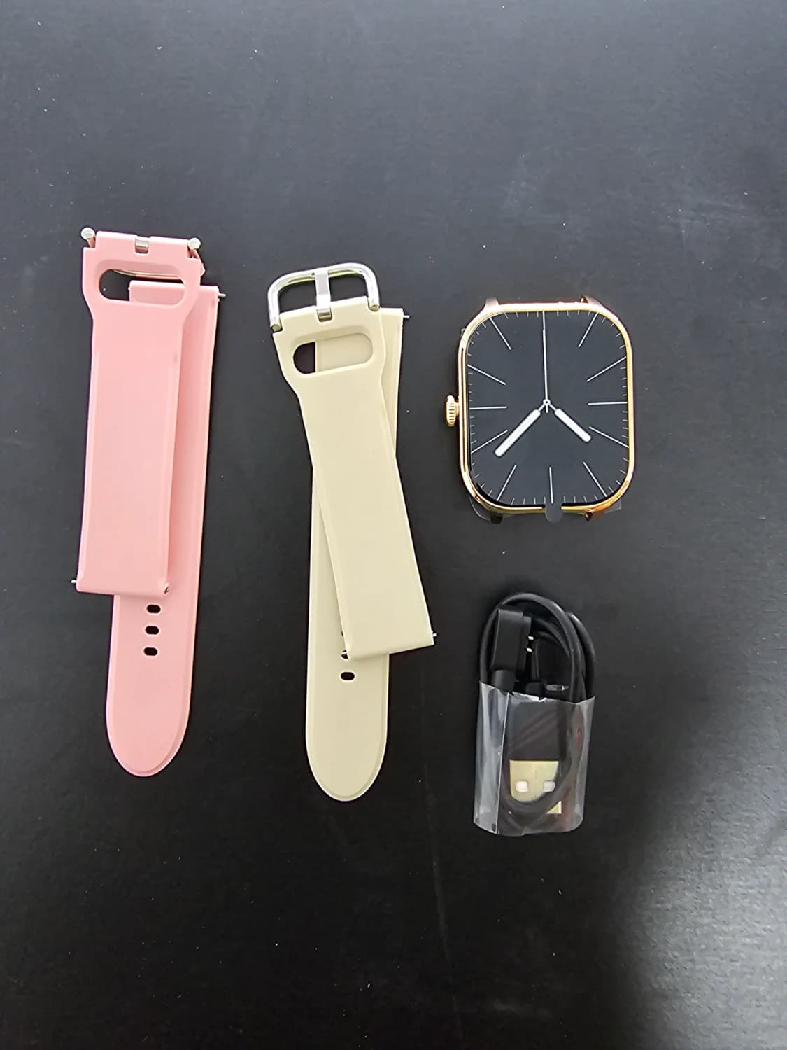 Smartwatch Amazfit GTS 4 Mini Dourado 1.65" AMOLED GPS Pulseira Silicone Marfim Compatível Android e iOS - 3