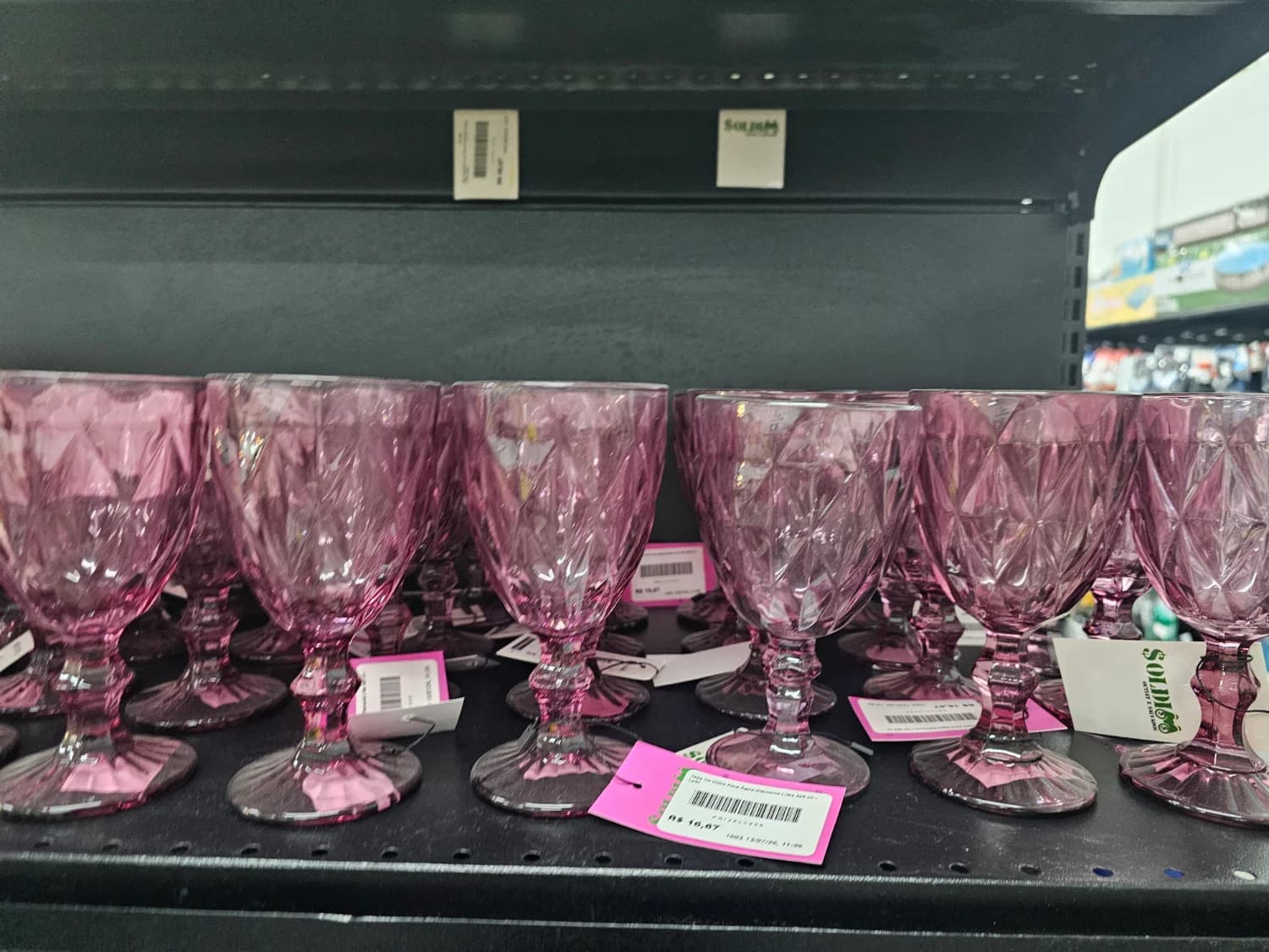 Taça De Vidro Para Água Diamond Lilás 325 ml - Lyor - 3