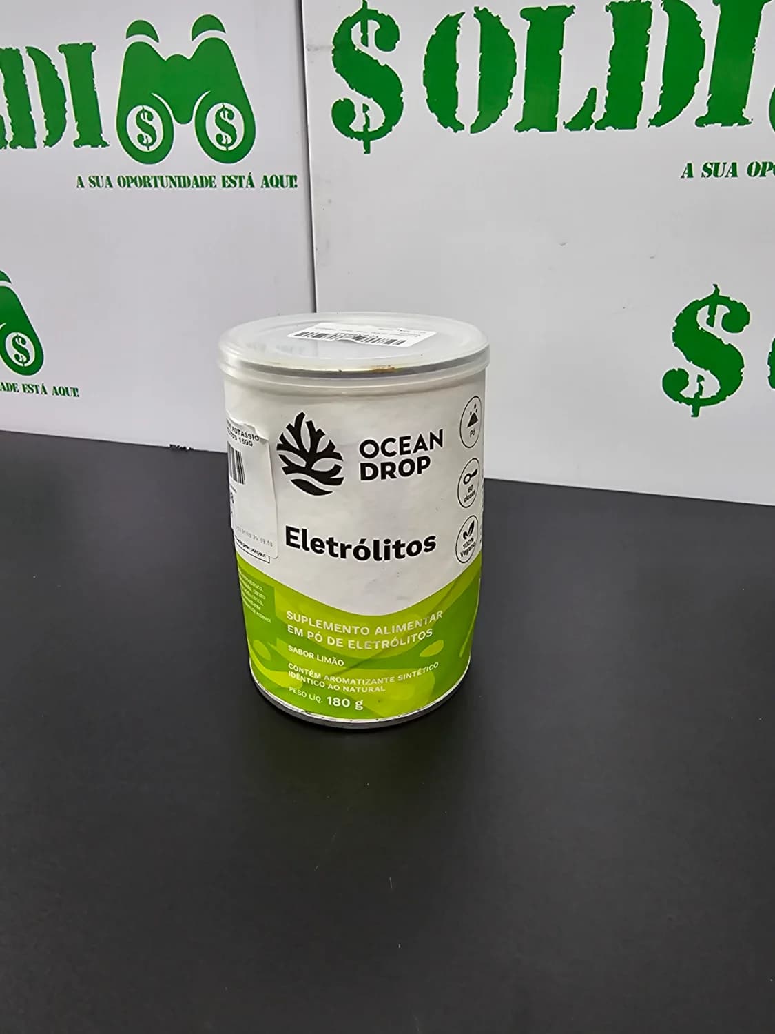 Eletrólitos Ocean Drop Sódio Potássio Fósforo Magnésio Eletrolitos 180g Sabor Limão - 1
