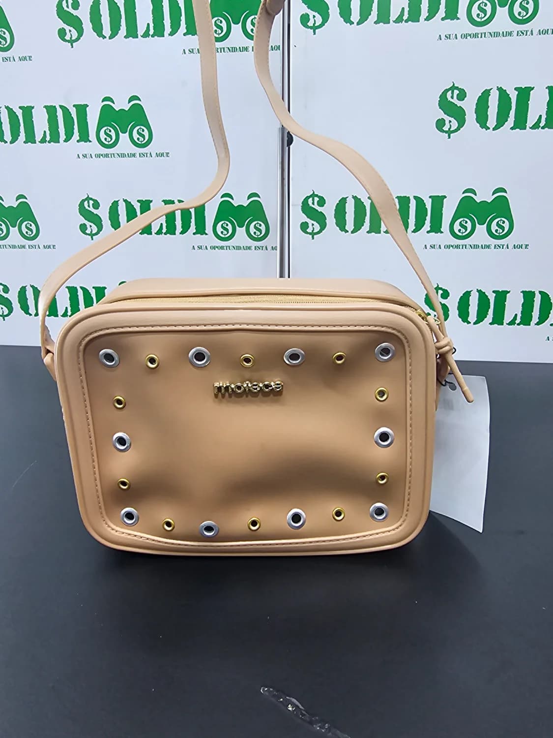 Bolsa Feminina Moleca Transversal Pequena com Bolso Preta - 1