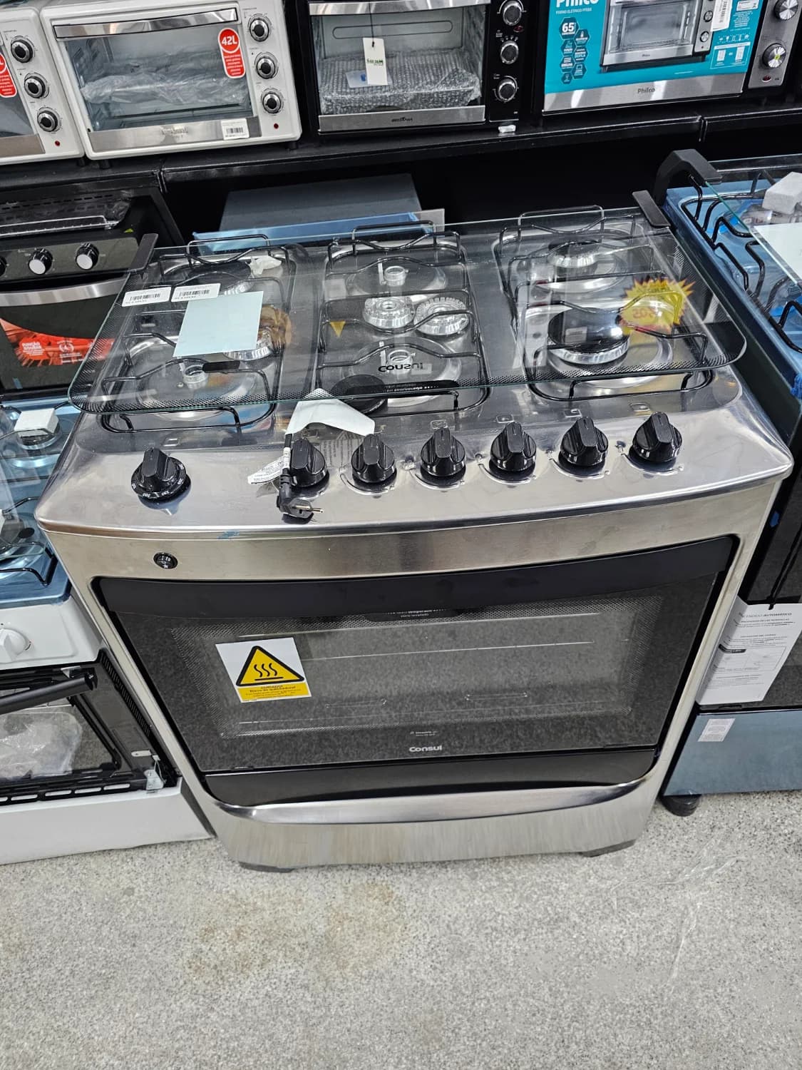 Fogão Consul 6 Bocas Inox Botões Removíveis Cfs6nar 127/220v - 1