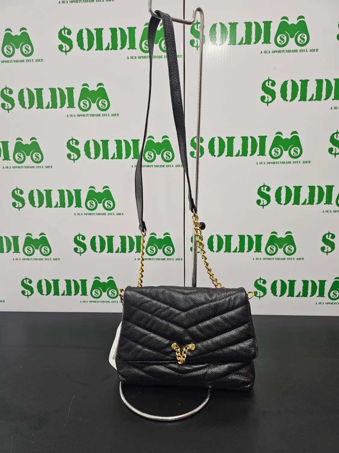 bolsa feminina em couro Preto Di marlys - 1