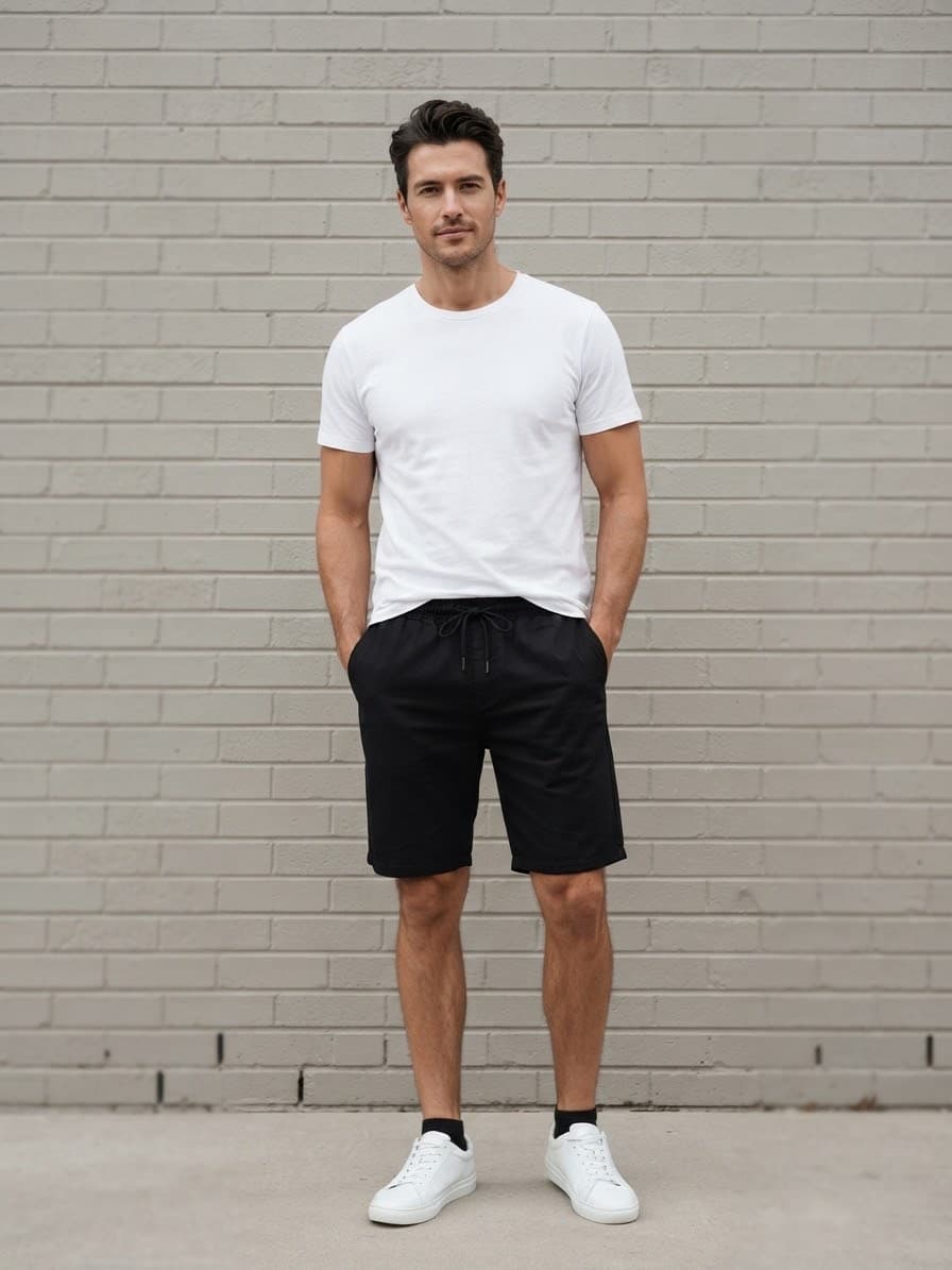 BERMUDAS MASCULINA EM TACTEL - TAMANHO G 📏 Tamanho disponível: G 🎨 Cor: Preto Clássico 🧵 Composição: Tecido sintético leve de alta durabilidade - 1